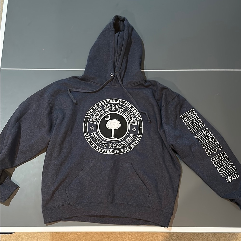 NWOT North Myrtle Beach Grayish Blue Hoodie
